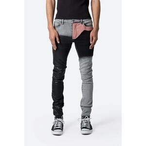 MNML Jeans 36 MEN Multicolor PATCHED SKINNY DENIM X596 Five Pocket Cotton Blend